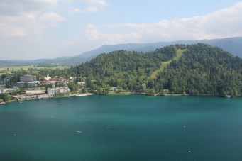 bled view from castle