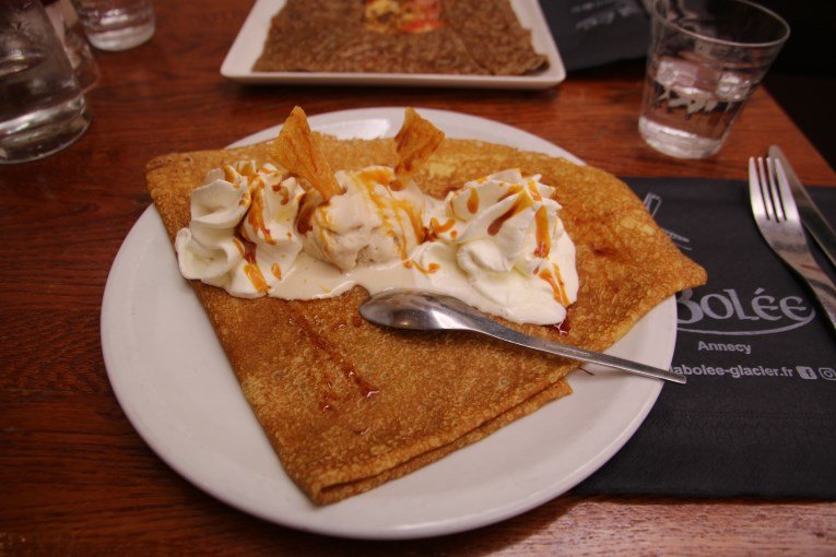 Instead of an actual dinner we opted for crepes.