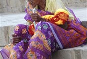 Varanassi, oude vrouw