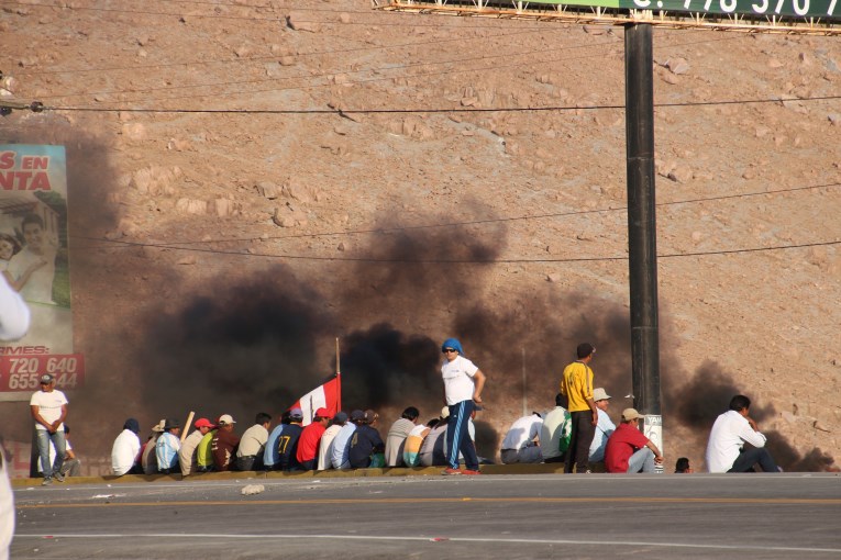 The strike, which took us hours before we set of to Arequipa.