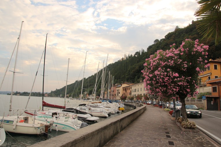 Village along the coastline of lago di garda