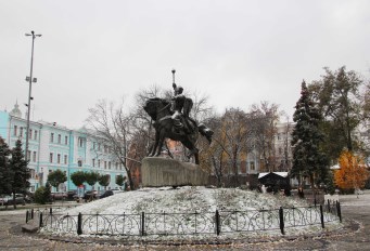 Park with statue