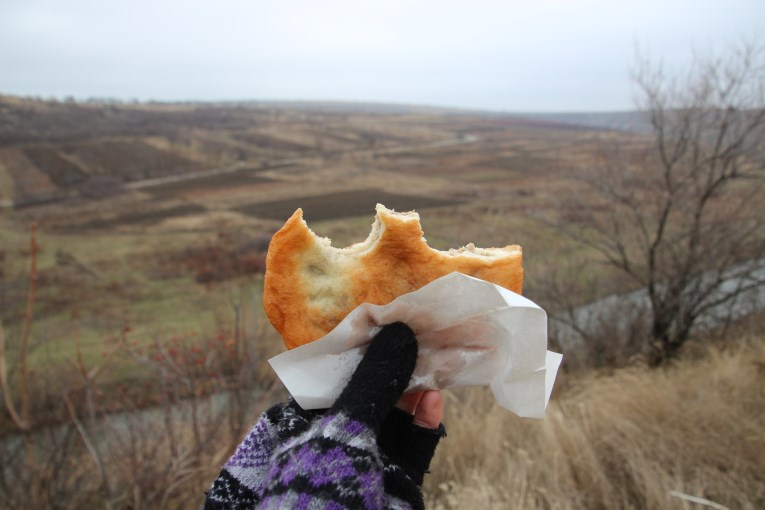 Tasty bread bought at the market in Chisinau