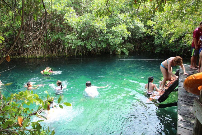 Secret beach cenote