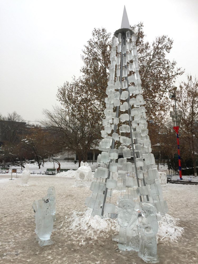 Ice Christmas tree Yerevan