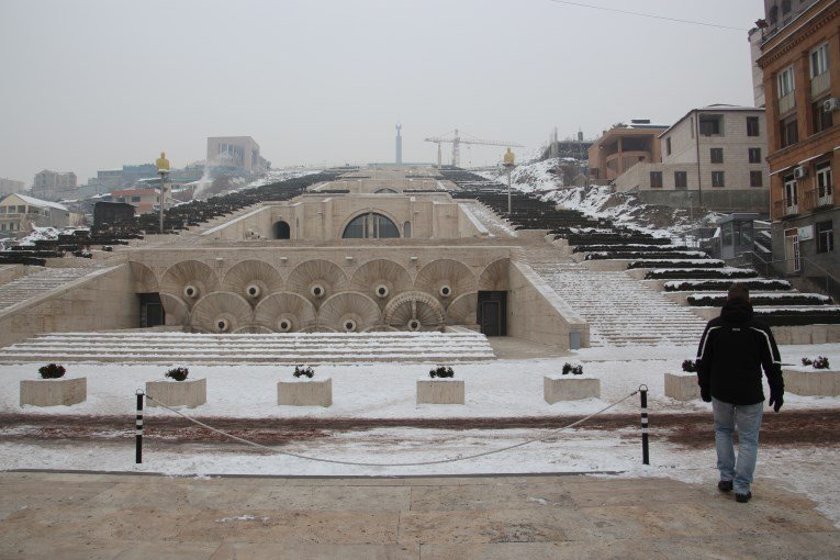 Yerevan Cascade. In Summer there will be flowers everywhere.