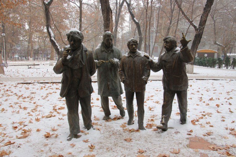 Sculpture group of men
