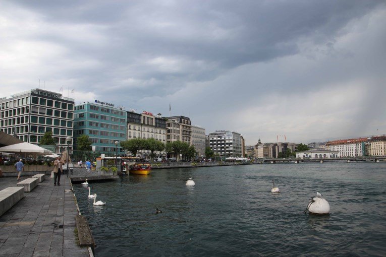 Shore side of Lake Geneva