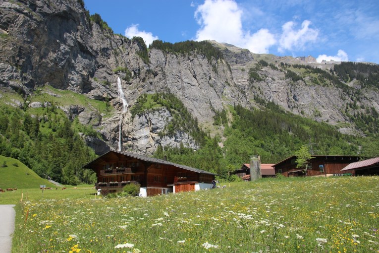 This waterfall we are going to do klettersteig to the top!