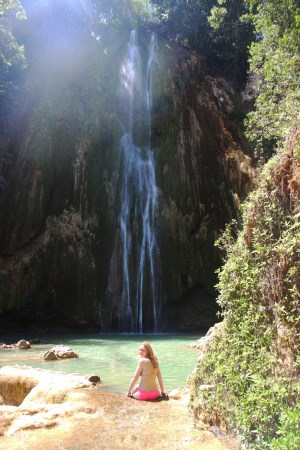 Scenic view of the waterfall