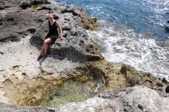 A little pool at Santa maria caves