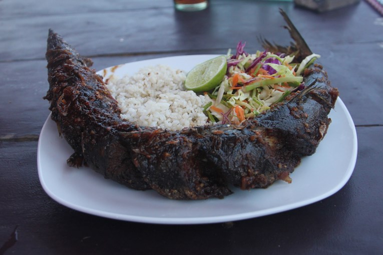 Grilled barracuda