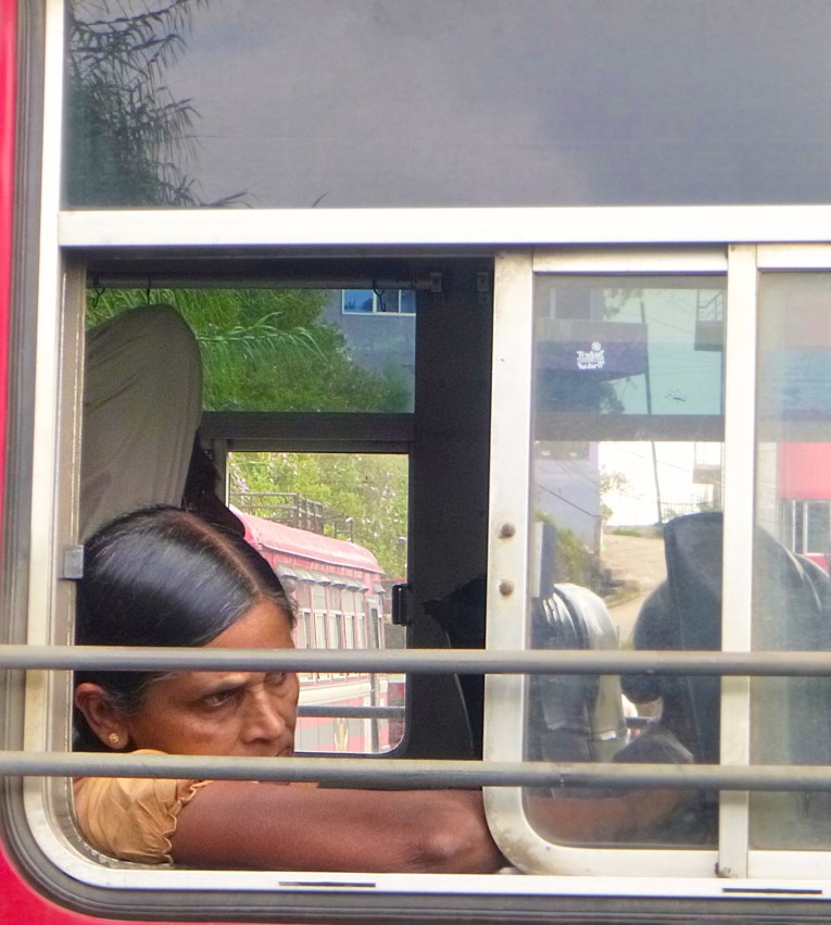 Woman in the bus
