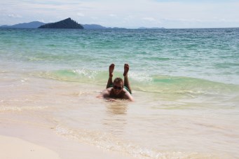 Anton on the beach of Ko Bulon