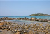 Mirissa beach rocks