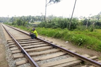 Waiting at the railway