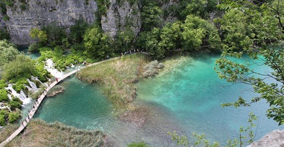 Plitvice lakes, view from top
